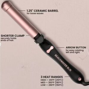 The Beachwaver Co. Pink and Black Hair Curler